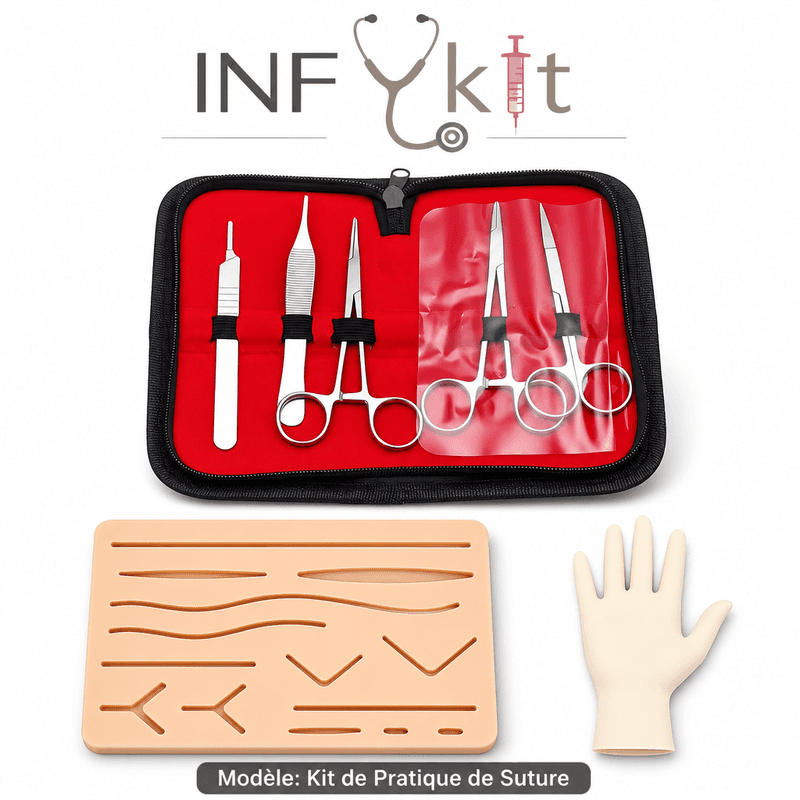 kit d'entrainement à la suture, tapis de suture en silicone