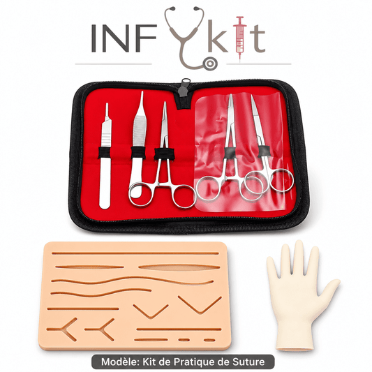 kit d'entrainement à la suture, tapis de suture en silicone